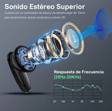 Cargar imagen en el visor de la galería, Audífonos in-ear inalámbricos 1Hora AUT205 Negro/ Blanco Auriculares Inalambricos Bluetooth 5.3 con Microfono