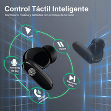 Cargar imagen en el visor de la galería, Audífonos in-ear inalámbricos 1Hora AUT205 Negro/ Blanco Auriculares Inalambricos Bluetooth 5.3 con Microfono