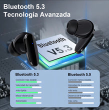 Cargar imagen en el visor de la galería, Audífonos in-ear inalámbricos 1Hora AUT205 Negro/ Blanco Auriculares Inalambricos Bluetooth 5.3 con Microfono