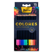 Cargar imagen en el visor de la galería, Lápices de Colores NORMA PREMIUM 15pz