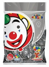 Cargar imagen en el visor de la galería, Globo Payaso No.9 Metálico 50pz