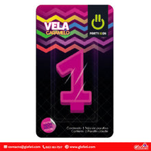 Cargar imagen en el visor de la galería, Vela Número para pastel