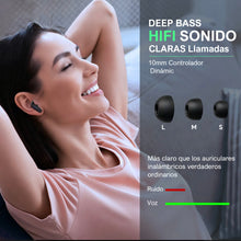 Cargar imagen en el visor de la galería, Audífonos in-ear inalámbricos 1Hora AUT205 Negro/ Blanco Auriculares Inalambricos Bluetooth 5.3 con Microfono

