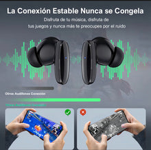 Cargar imagen en el visor de la galería, Audífonos in-ear inalámbricos 1Hora AUT205 Negro/ Blanco Auriculares Inalambricos Bluetooth 5.3 con Microfono
