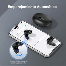 Cargar imagen en el visor de la galería, Audífonos in-ear inalámbricos 1Hora AUT205 Negro/ Blanco Auriculares Inalambricos Bluetooth 5.3 con Microfono
