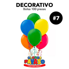 Cargar imagen en el visor de la galería, Globo Payaso #7 C/100 Surtido
