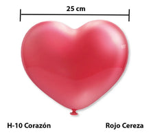 Cargar imagen en el visor de la galería, Globos látex Payaso  en forma de Corazón 25cm 50pz
