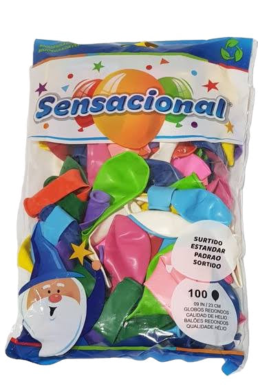 Globo látex No.9 Sensacional 100pz