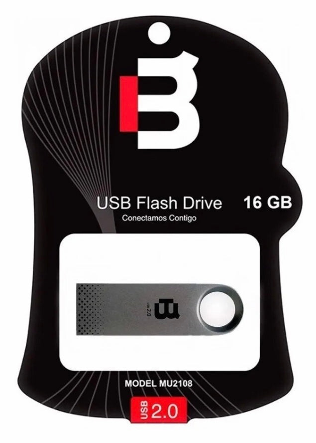 Memoria USB 16gb Metálica Blackpcs Mu2108 2.0