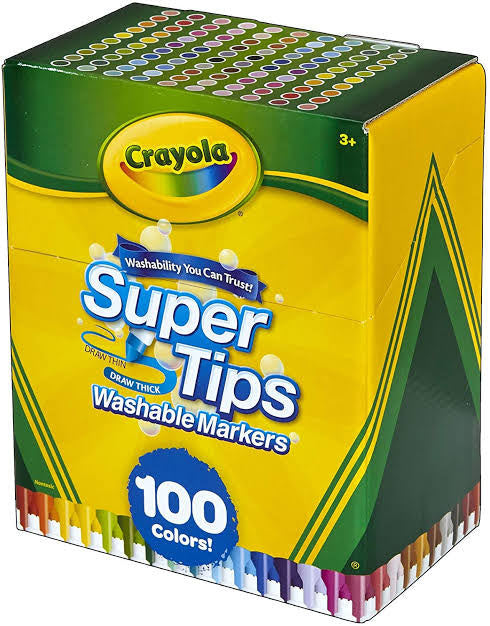 Súper Típs Crayola 100pz Marcadores Lavables
