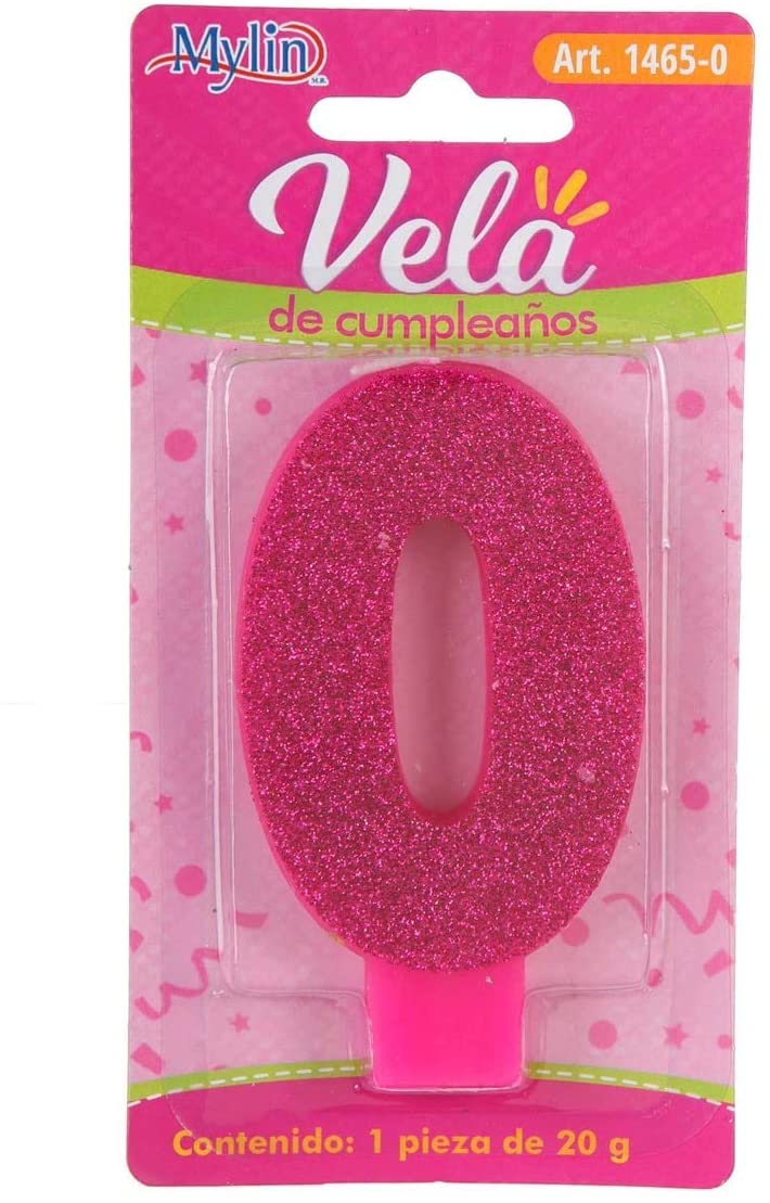 Vela para pastel número rosa diamantado